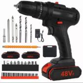 修锂双速换 切工程装 无刷冲击电钻充电333式 小钢炮电手电钻套装