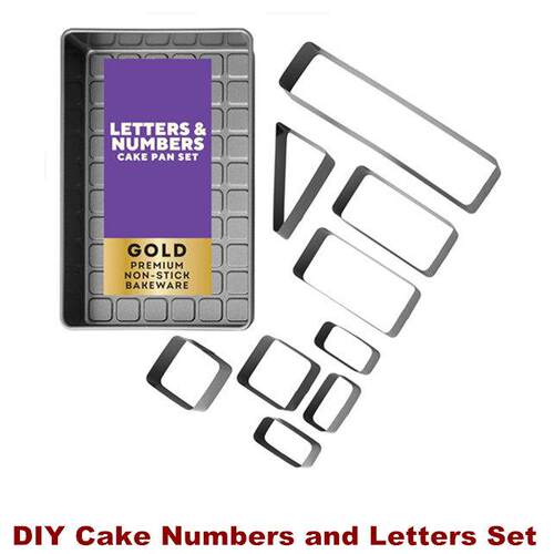 DIY Cake Numbers and Letters Set Pan Cutter Shapes Molds