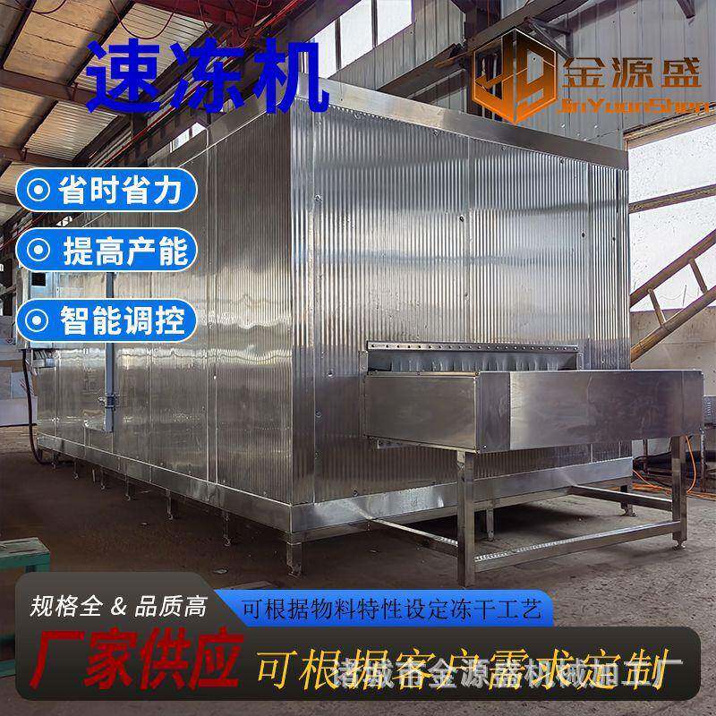 耗儿鱼全自动单冻机高眼鱼隧道式速冻机马面鱼连续式挂冰机商用
