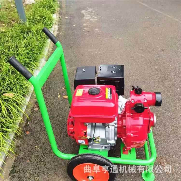 小型汽泵油自抽吸水 农田灌浇地水泵溉 SJR移动式防汛排涝泵
