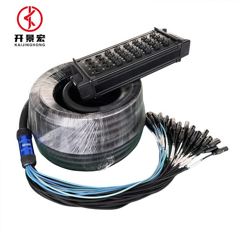 卡2路多芯卡侬接线盒/集线盒舞台信号线话筒音频插座缆农录音棚