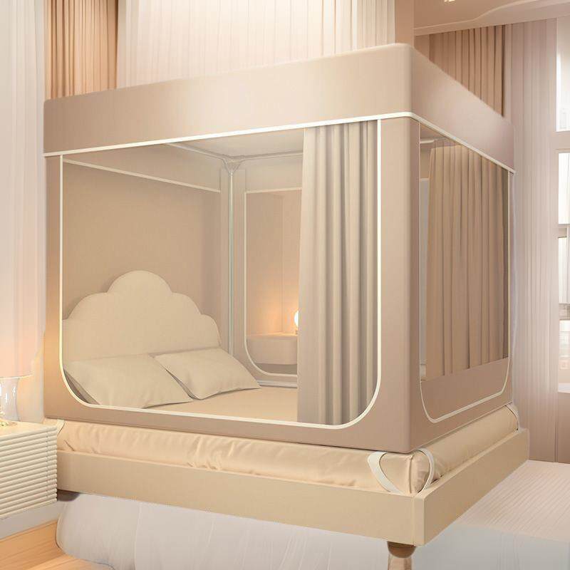 遮光床帘一体式蚊帐家用卧室2025新款帐篷婴儿童防摔免安装蒙古包