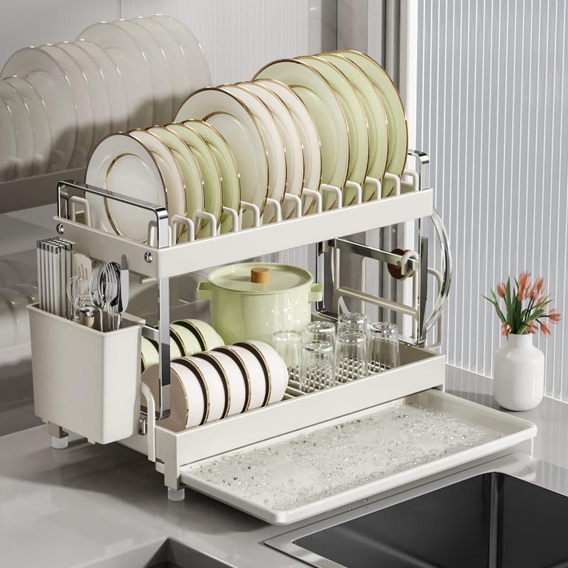 厨房碗碟收纳架置物架台面多功能放碗盘家用2025新款沥水碗架