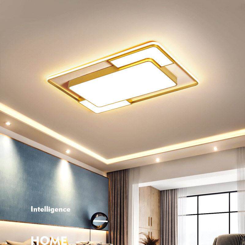 新款直销现简约吸顶灯套餐金色大气豪华成套灯具客厅灯家用组合全