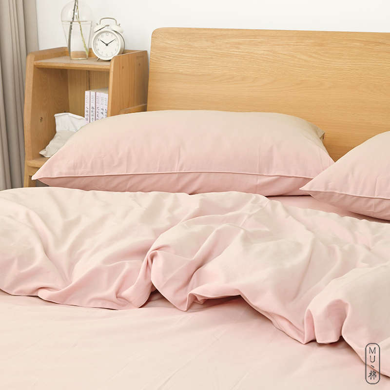 冬款 纯棉纯色  微磨毛高密斜纹套件单人双人枕套被套床单可搭配