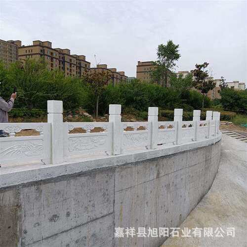 白玉花岗岩石栏杆别墅景区石护栏汉石栏板阳台石雕栏