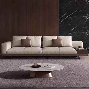 极简奢现代客大平层厅别墅直 意式 现代高端麻布艺轻沙发棉MKS 890
