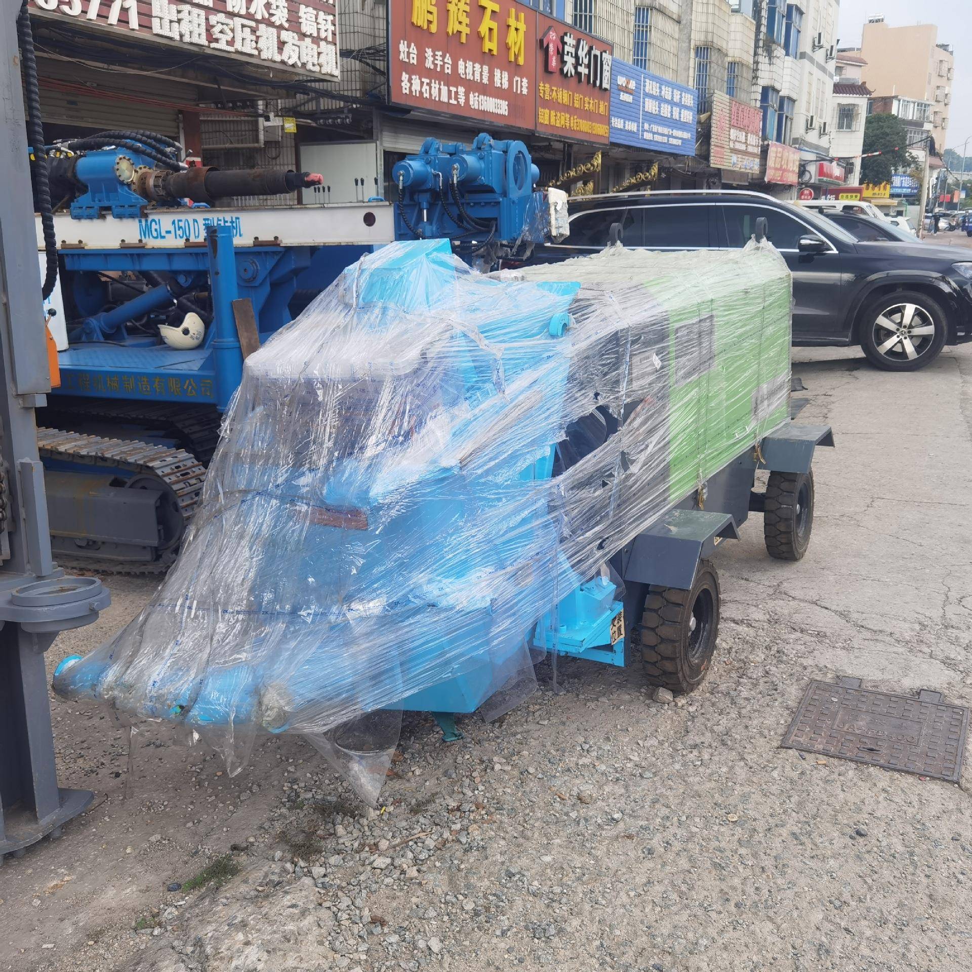 广州地铁施工中科支护90液压隧道湿喷机泥浆机喷浆作业施工设备