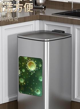 厨容房垃圾桶家用新款不锈钢脚踏式大号轻客厅带盖奢大纸PQB量篓