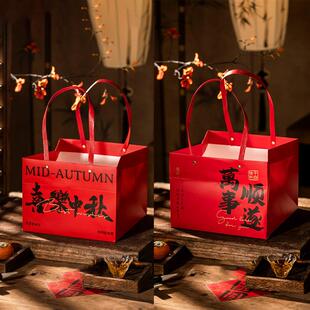 2026新年礼袋包装袋圣诞节礼物袋红色手提袋子礼品袋抱抱桶纸袋