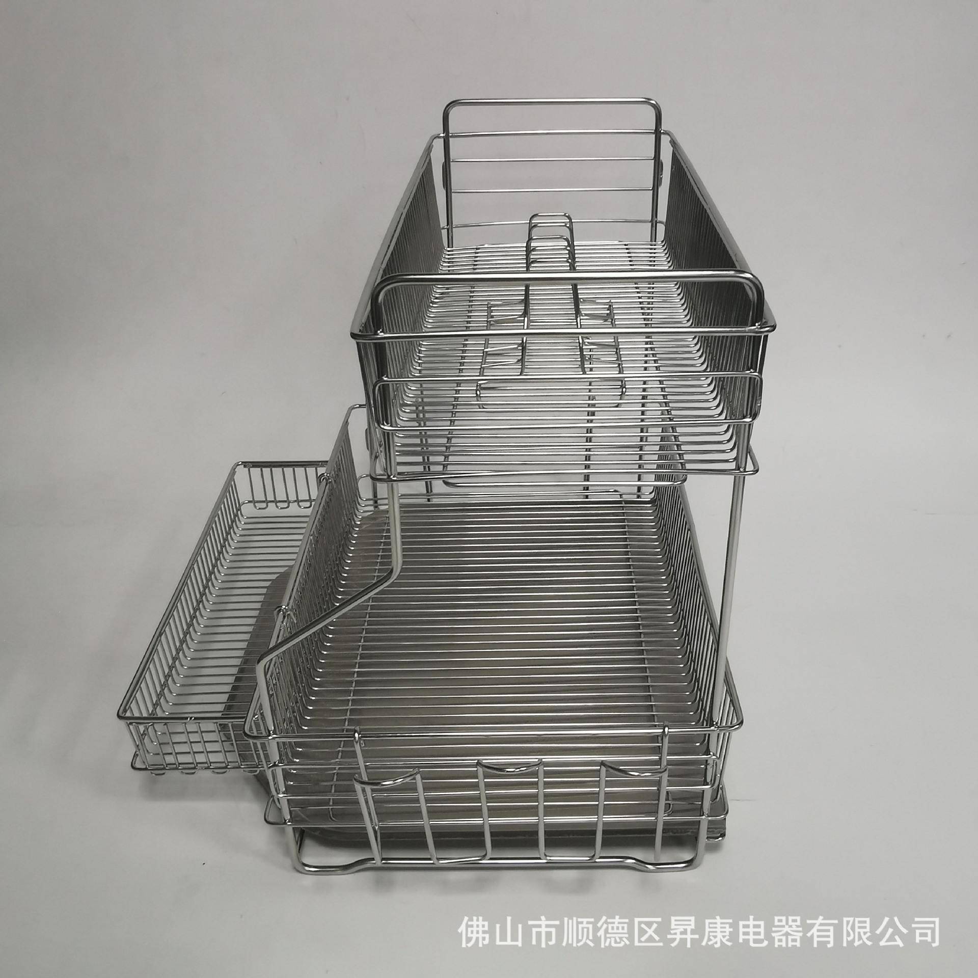 304不锈钢厨房碗架水槽边导流沥碗架餐具收纳台面二层沥水碗碟架