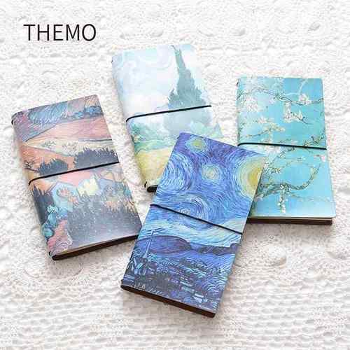 跨境创意梵高文创复古多功能日记本加厚便携tn记事笔记本手账本
