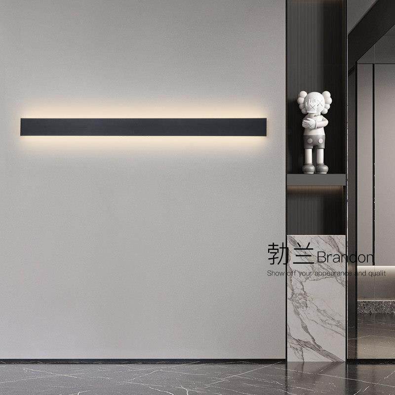 极简卧室床头现代简约主卧沙发客厅电视背景墙氛围一字长条壁灯