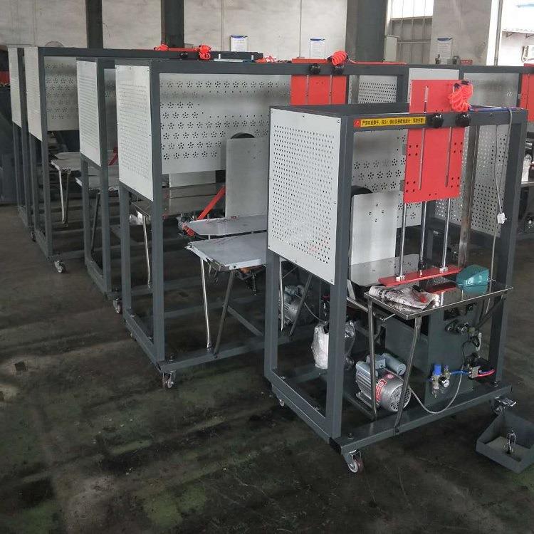 气动加压半自动打包机气缸式加顶捆扎机半自动低台捆包机脚踏式