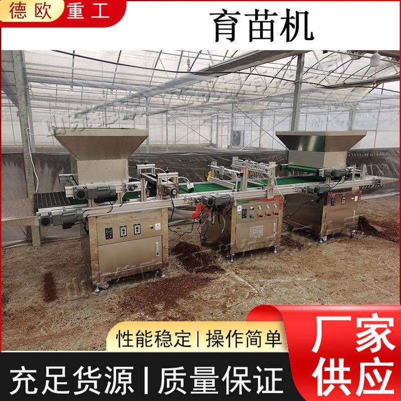 全自动穴盘育苗机农用漂盘覆土压穴一体机卧式蔬菜播种覆土机械