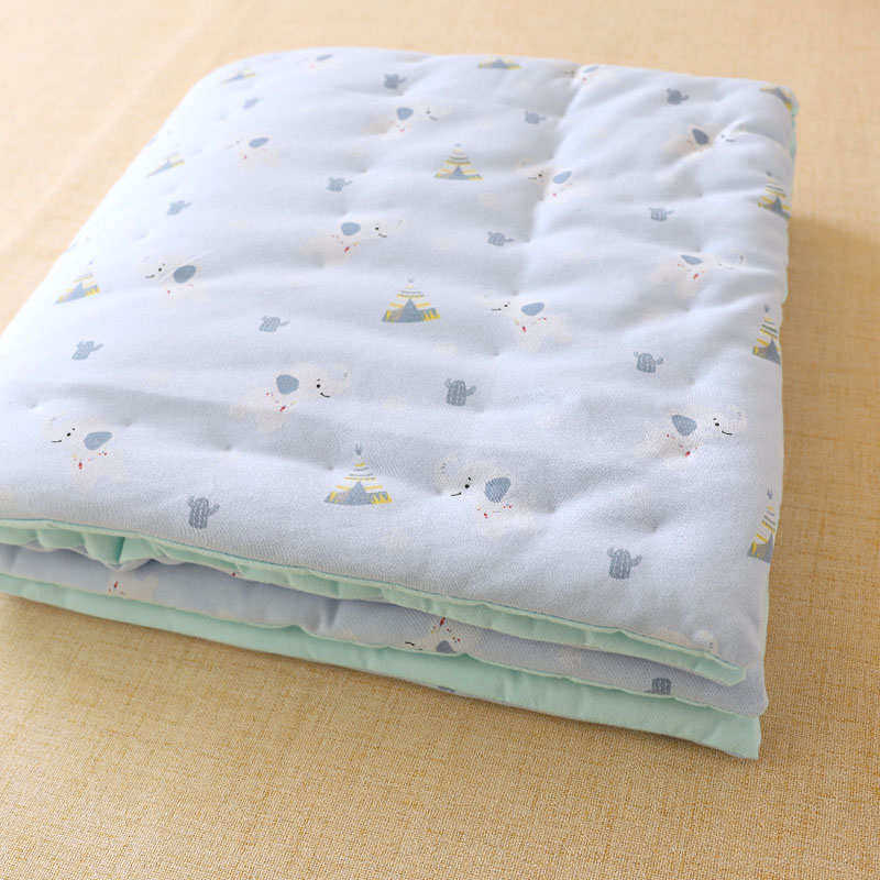 婴儿纯棉盖毯宝宝手工抱被棉花加厚盖被新生儿包被毯子午睡小被子