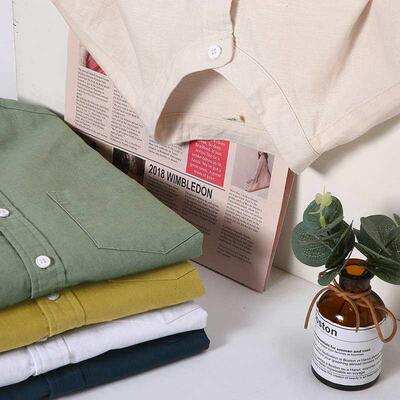 Summer Linen Shirt Men