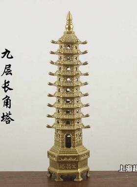 铜文昌塔摆件铜龙头塔 九层十三办层公室书桌塔商务工艺品礼品
