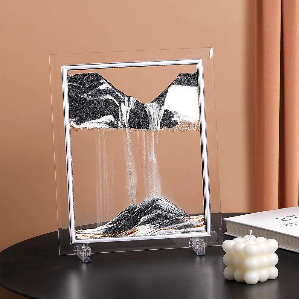 创意流沙画 画液体沙漏桌面摆件家居治愈解压办公室装饰品乔迁礼