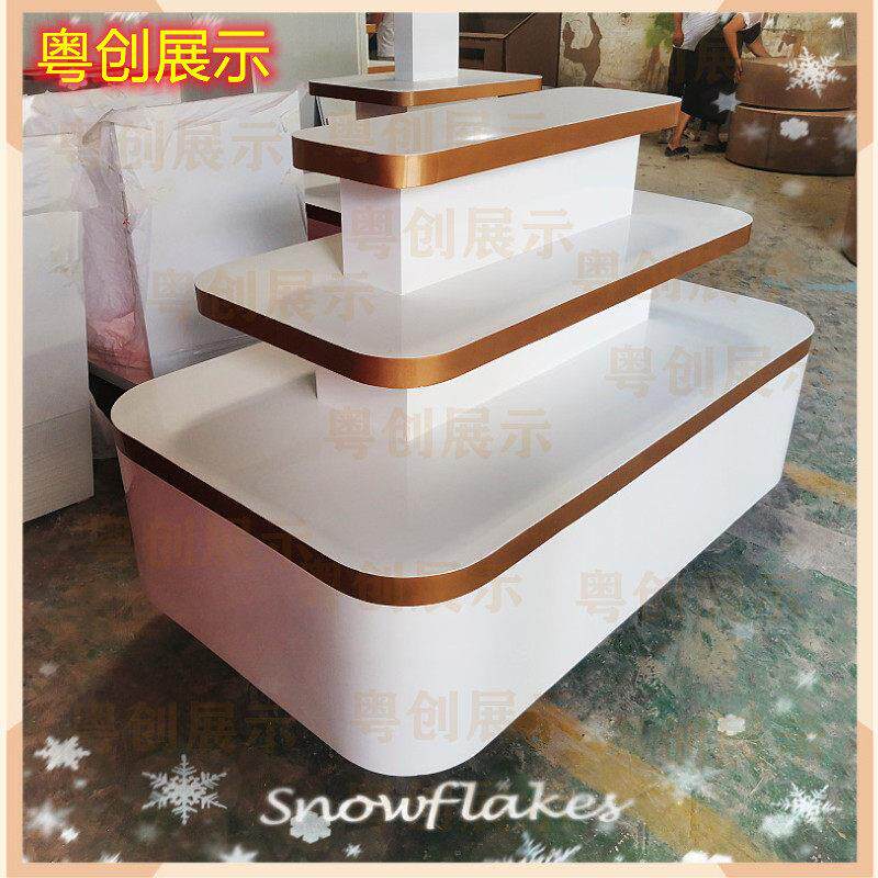 商场中岛展示柜化妆品促销台鞋子展示架文具货架堆头母婴店展示台