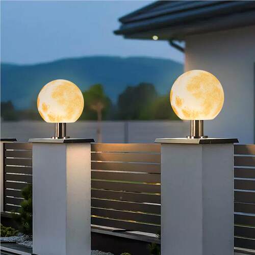 太装阳能柱院头灯月球灯造景围墙灯头庭墅月球灯柱子灯别大门墙角