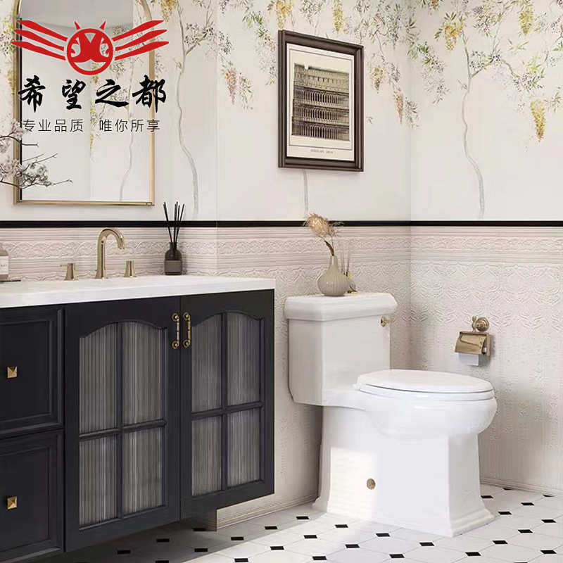 法式复古海基布瓷砖卫生间花砖300x1200厨房阳台墙砖地板砖凝脂