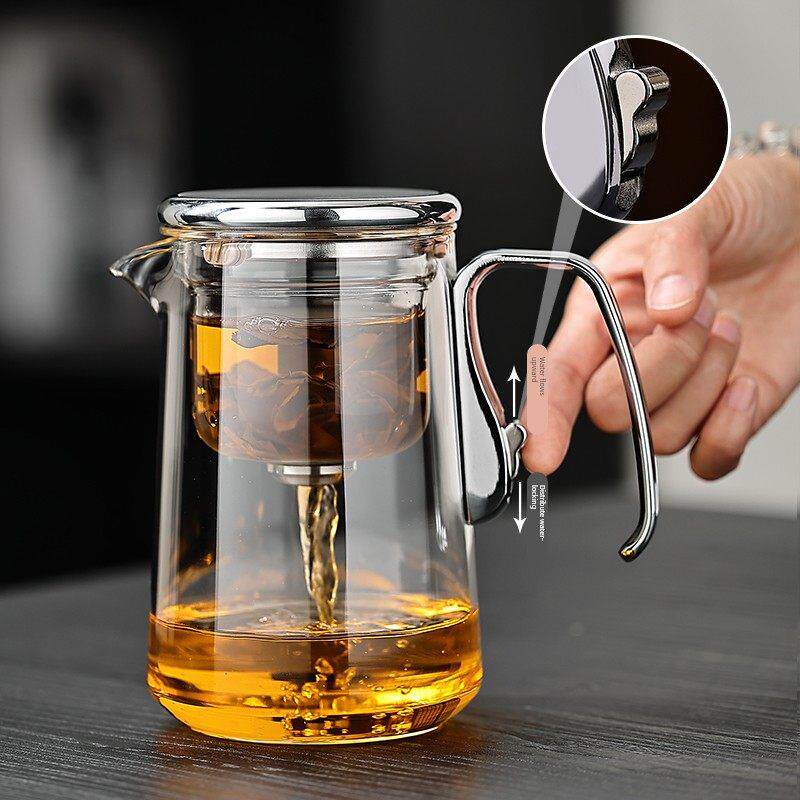 飘逸杯泡茶壶2025新款家用玻璃冲茶器高档磁吸过滤茶水分离杯茶具