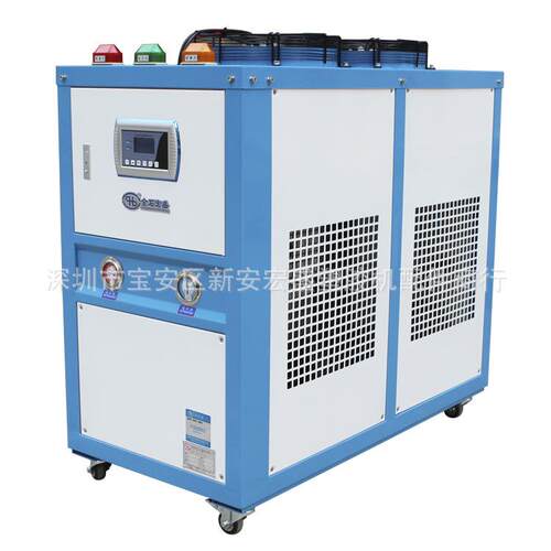 实价供应5HP匹风冷式冻水机吹瓶注塑挤出配套殻管式冷水机现货