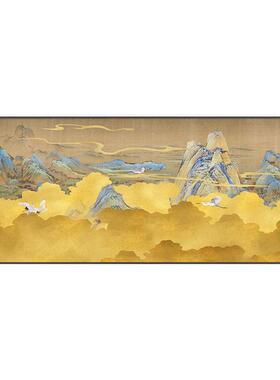 新中式客厅沙发背景墙挂画酒店风景装饰画酒店客房卧室床头壁画