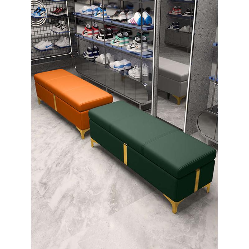 换鞋凳家用门口鞋柜长方形床尾收纳凳子服装店储物可坐沙发长条凳