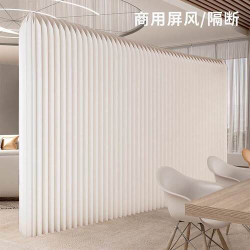 纸屏风隔断商用宴会厅遮挡墙客厅展会可移动落地伸缩墙自装免打孔