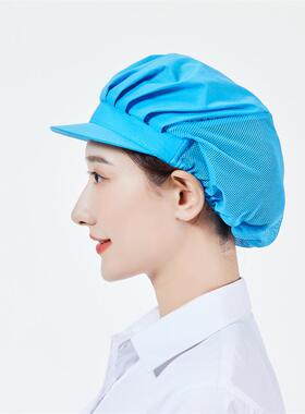 韩版厨师帽子男女食品卫生帽子