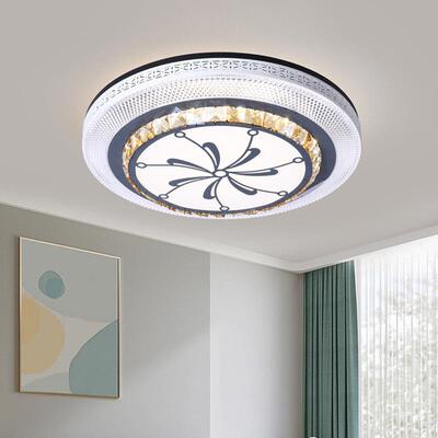 后年现代轻奢水晶吸顶主室简约大气房间led灯灯卧具2026新GJM款超