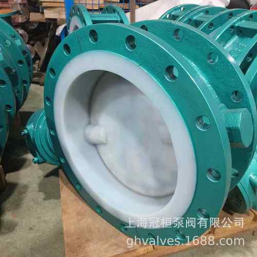 手动涡轮法兰蝶阀 D341PO-16C DN400 衬氟耐腐蚀