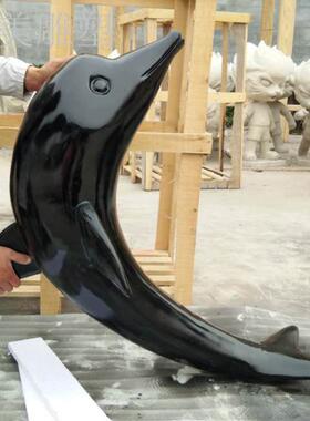 玻璃钢仿真海豚摆件海洋动物模型雕塑酒店泳池水上乐园装饰品