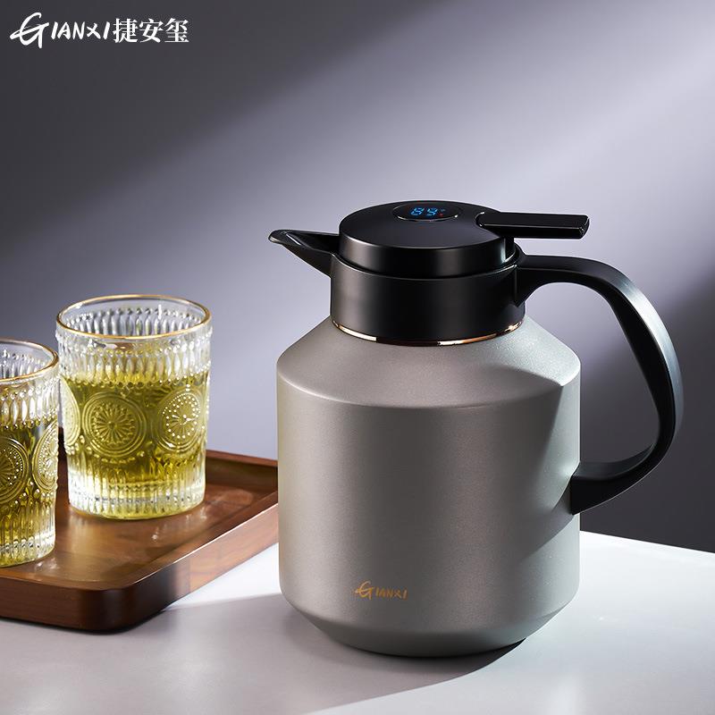 家用大容量暖瓶新款陶瓷内胆焖茶壶热水瓶显温闷泡壶暖水壶保温壶
