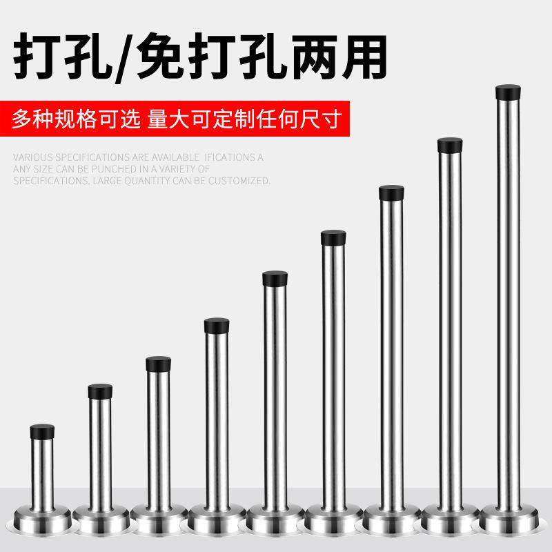 美式不锈钢加长门顶墙装式橡胶门挡器酒店卫生间浴室门后防撞门顶