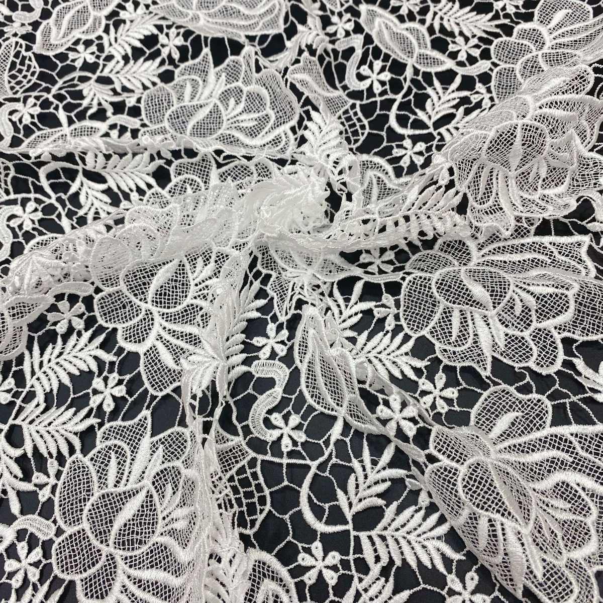 水溶满幅花边 高级电脑绣花面料女装饰品diy服装辅料蕾丝刺绣花边