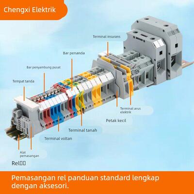 UK2.5b快速接线端子uk2.5b3n5n6n10n16n25n35n50n导轨电压端子排