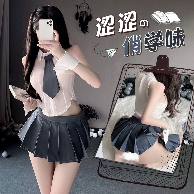 性感jk制服清纯学生百褶裙纯欲辣妹水手服cos日系超短裙空姐套装