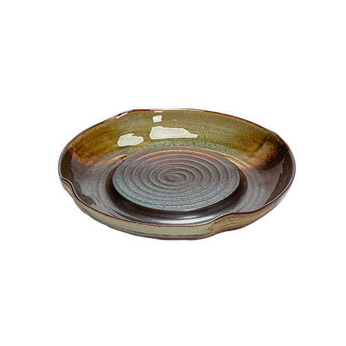 仿古柴烧壶承禅意日式茶盘小型家用储水简易干泡功夫茶具托盘壶托