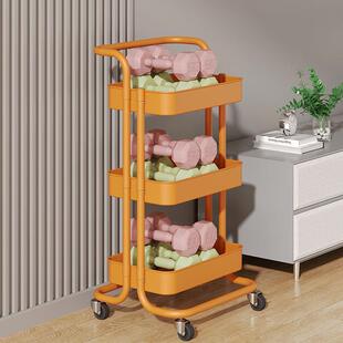 小推车置物架落地多层可移动收纳车PP款推车储物架收纳架省空间