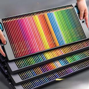 colour pencil painting students use 48 colour pencils with a