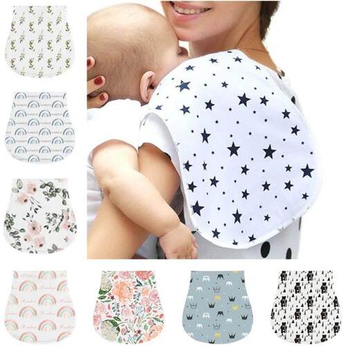 Baby Burp Cloths for Girls & Boys Cotton Absorbent 2 Layer T