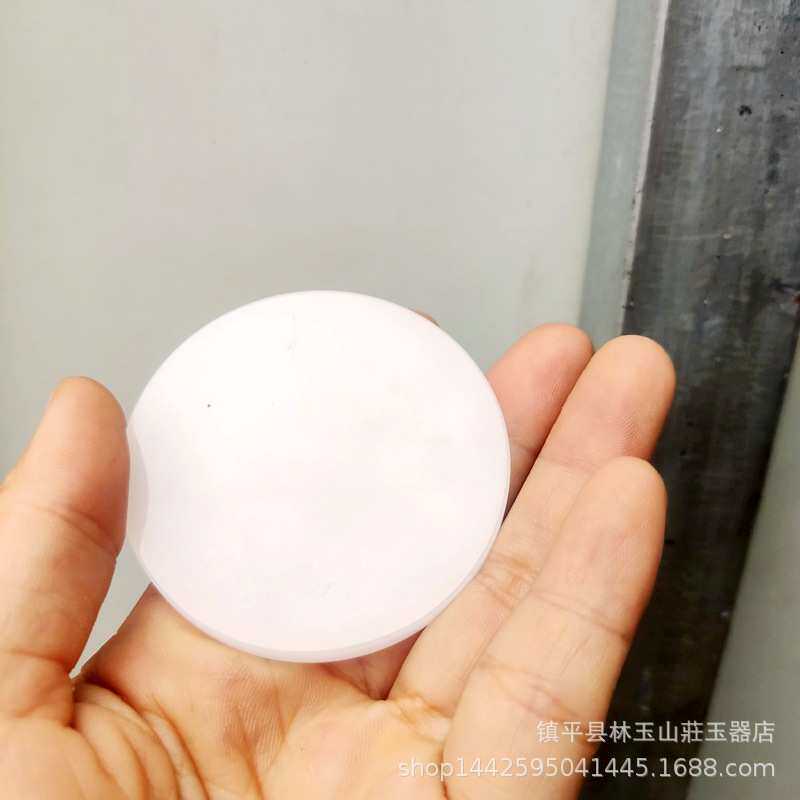 玉石加工 白玉镶嵌玉石圆片工厂定制大小规格 玉石圆环加工
