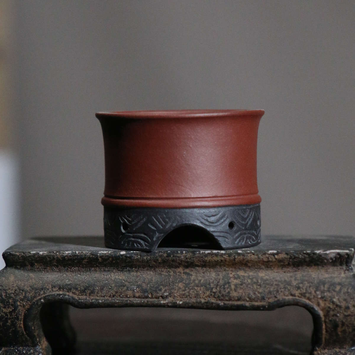 宜兴紫砂花盆孙伟制小盆景盆全手工仿古特小拇指盆菖蒲盆觅陶乡