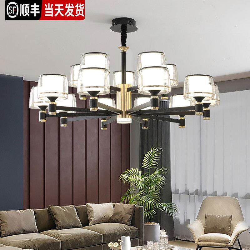 防尘美式客厅吊灯简约卧室灯餐厅灯北欧套餐灯具现代风