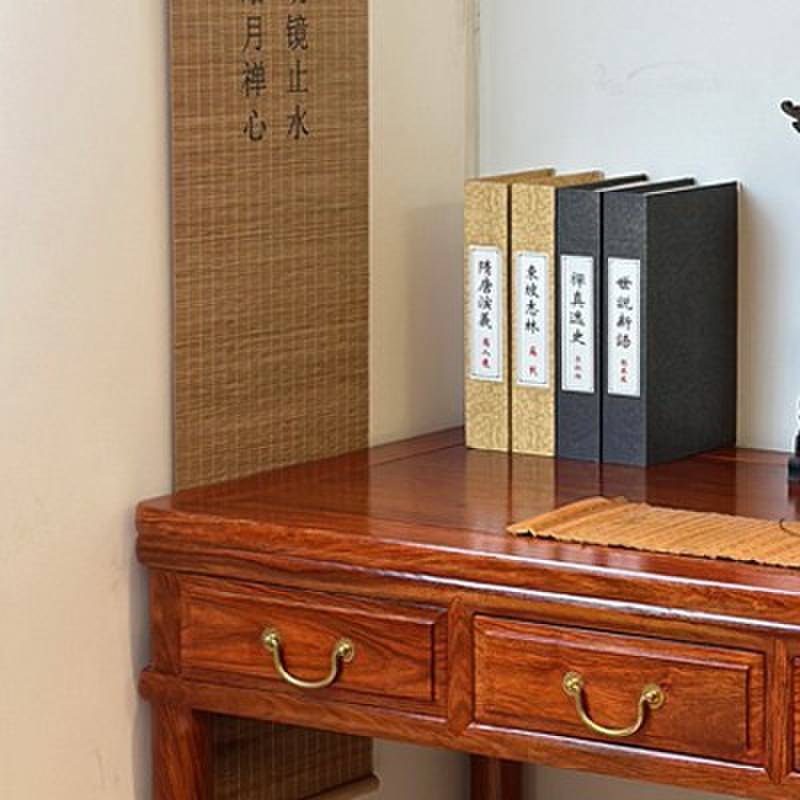 红木书桌含椅新中式办公桌花梨木办公桌学习桌刺猬紫檀实木儿童桌