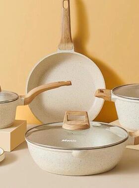 small wok cast iron pan non-stick pan household frying pan