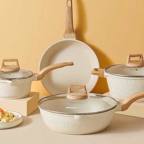 small wok cast iron pan non-stick pan household frying pan